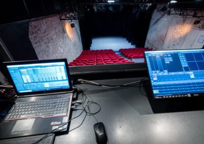 Salle de spectacle vue depuis la régie